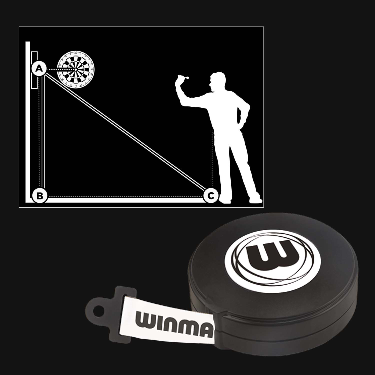 Winmau Setup Pro | Oche meetlint - Afbeelding 2