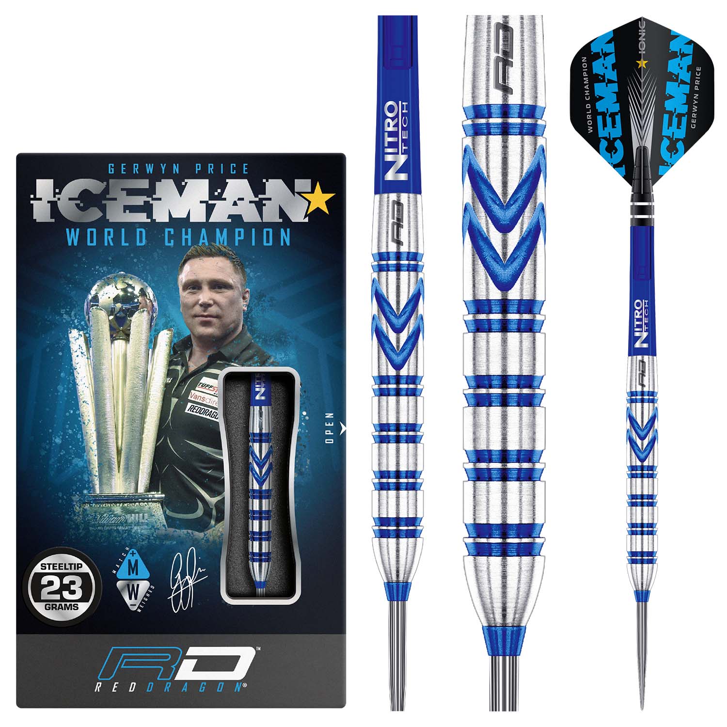 Red Dragon Gerwyn Price Original | Steeltip dartpijlen | 90% Tungsten