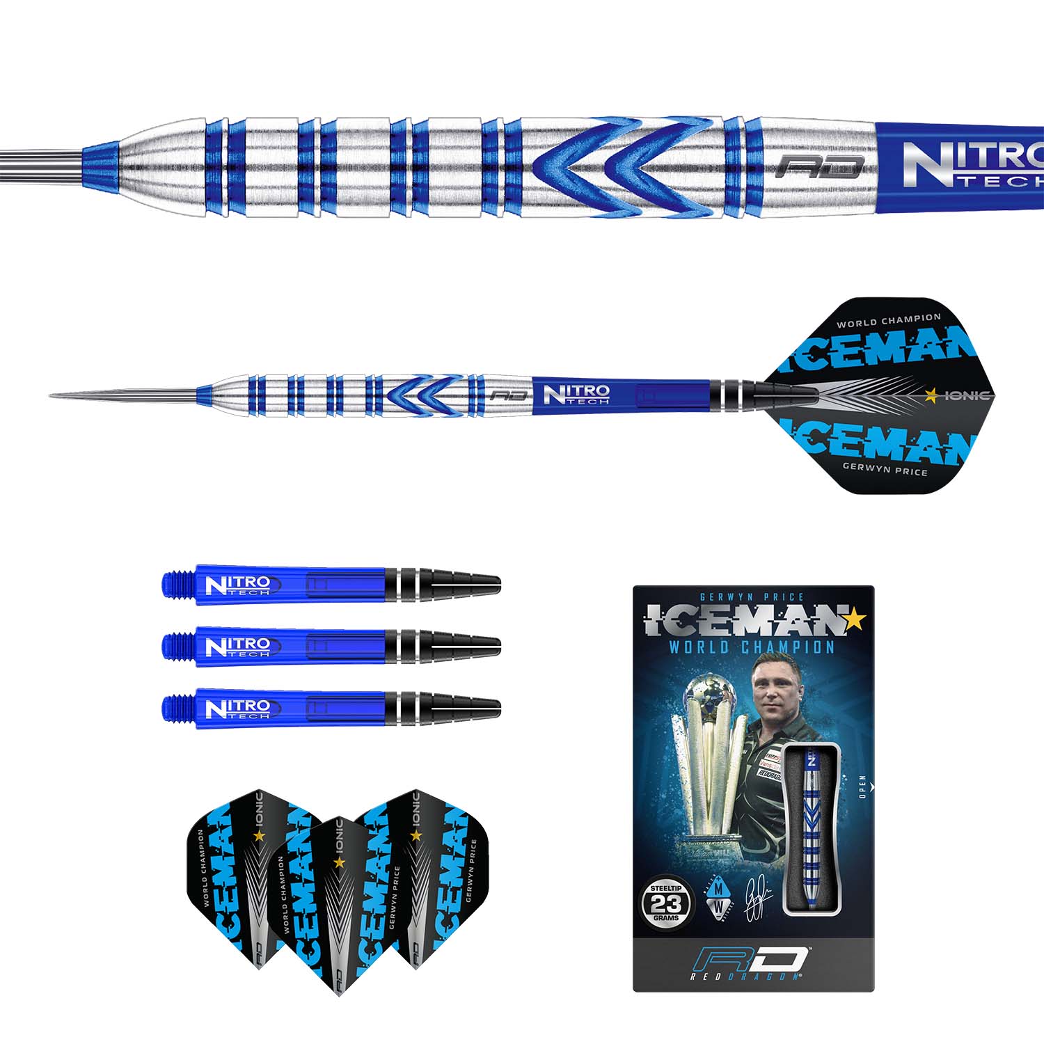 Red Dragon Gerwyn Price Original | Steeltip dartpijlen | 90% Tungsten - Afbeelding 4
