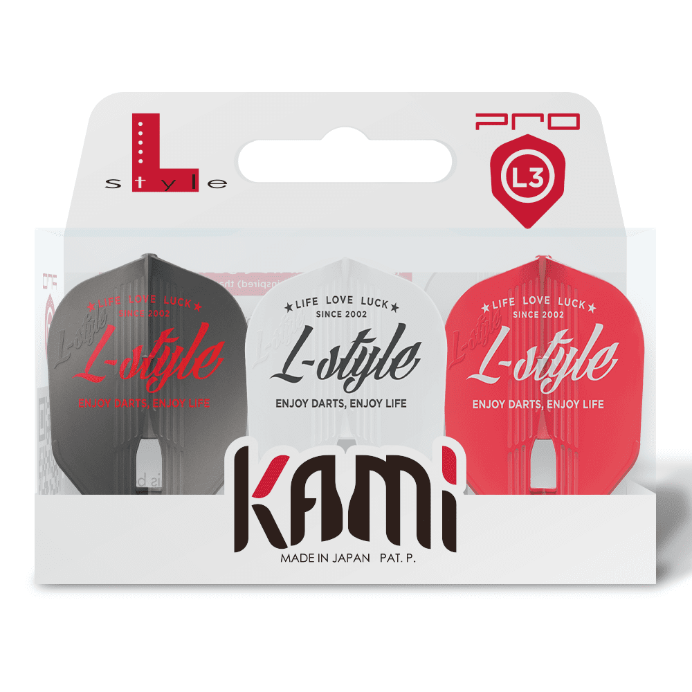 L-Style set van 3 flights | Signature Champagne PRO L3 KAMI | Vintage Logo A - Afbeelding 2