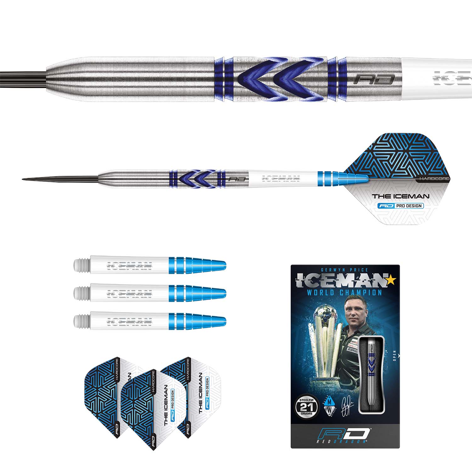 Red Dragon Gerwyn Price Avalanche Pro | Steeltip dartpijlen | 90% Tungsten - Afbeelding 2