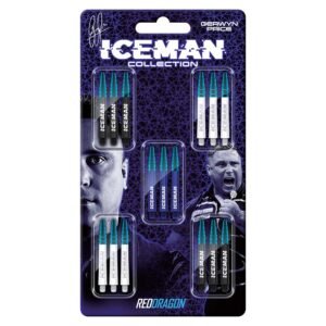 Red Dragon Iceman | Dart Shafts Card | Combo Pack | Medium