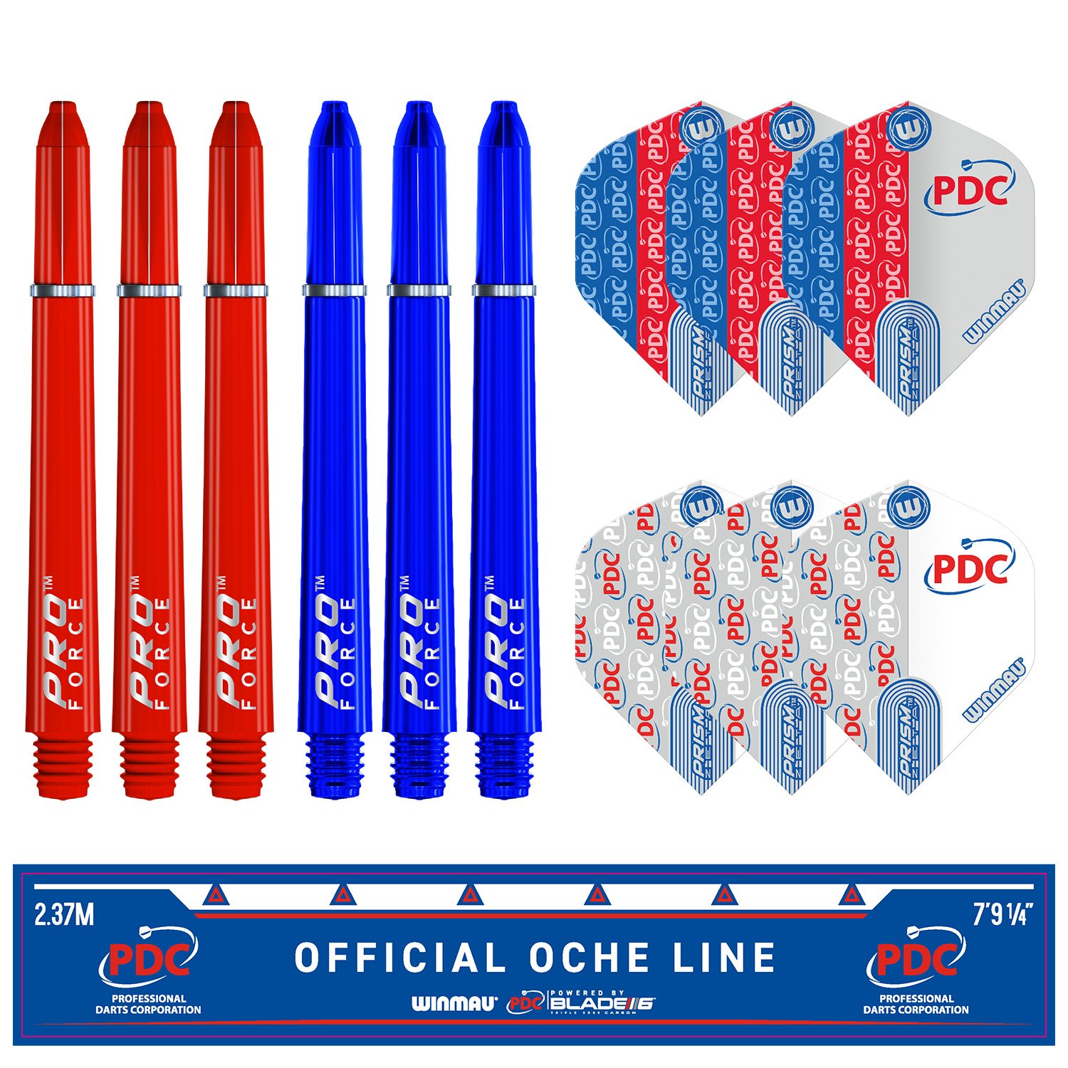 Winmau PDC Blue surround COMBO deal | Blade 6 dartbord + Surround + Winmau Starter pakket - Afbeelding 5