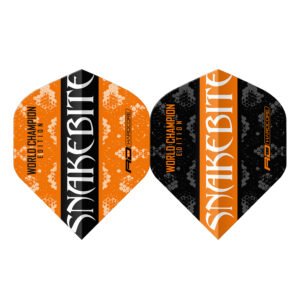 Red Dragon set van 3 flights | Peter Wright 'Snakebite' | Yin Yang Orange & Black