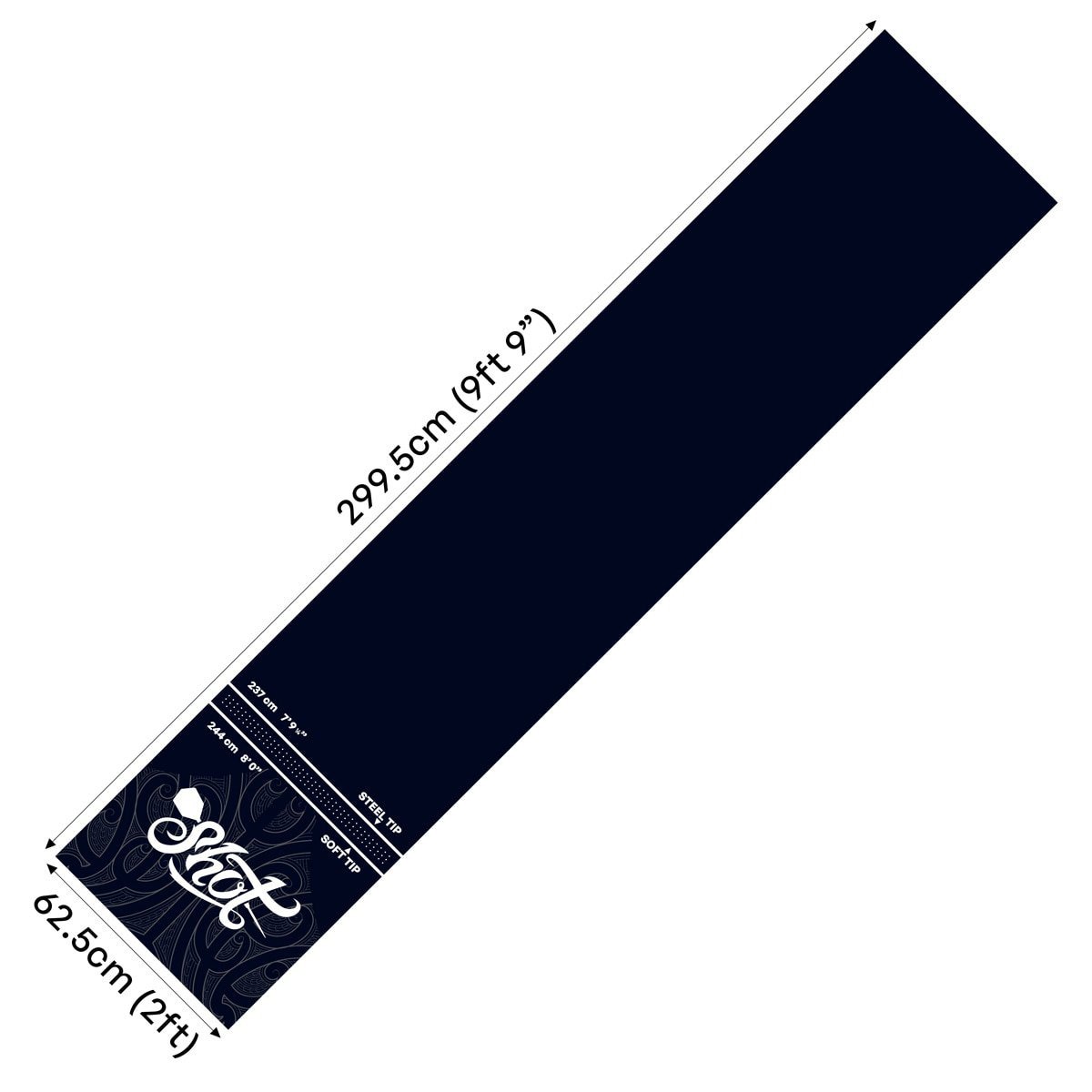 Shot Dartmat Professional | 300 cm x 62 cm