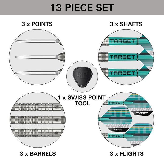Target Dartpijlen | Steeltip | Hydro 03 | 90% Tungsten | Verschillende Variaties - Afbeelding 5